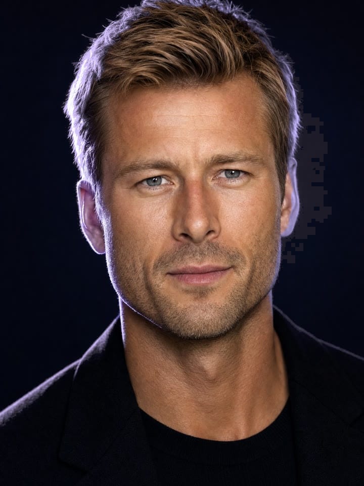 Glen Powell portrait