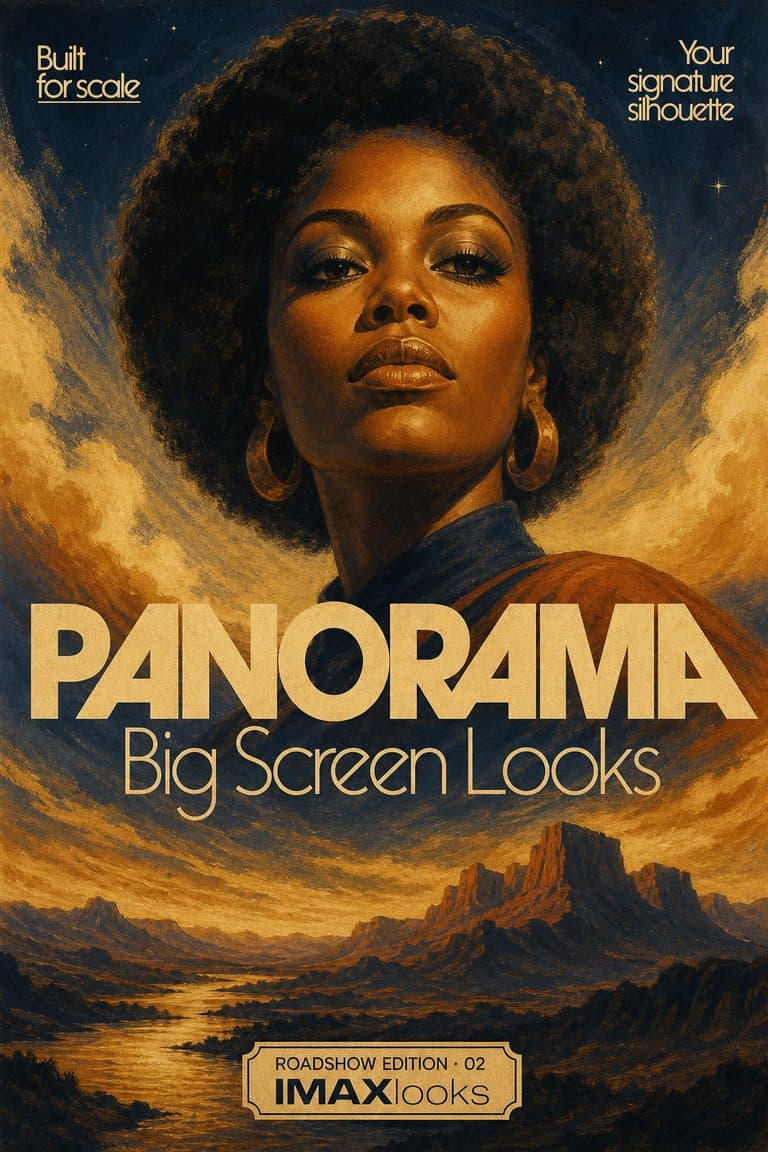 PANORAMA — 1970s roadshow souvenir · satin illustrated wrap